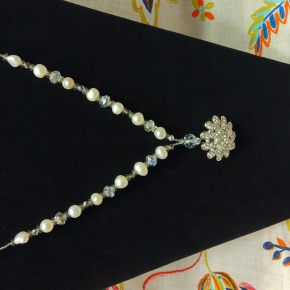 Beaded handmade freshwater pearl necklace set - Picture 3 of 6